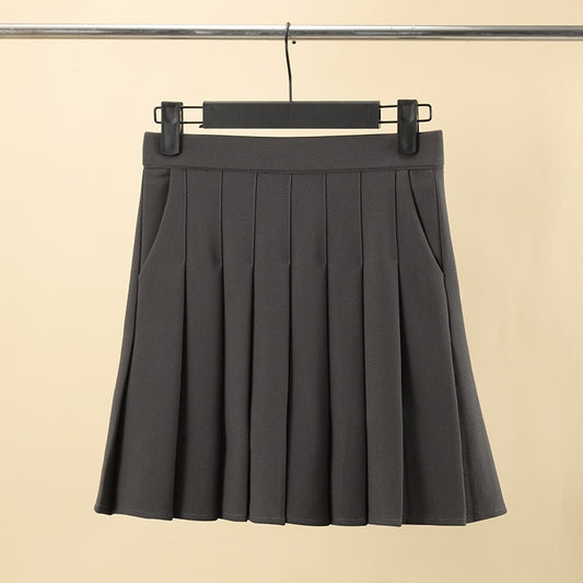 Pleated Skirt with Pockets and Shorts
